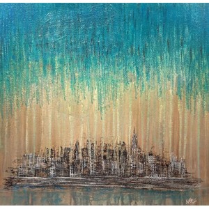 Irtiza Kazmi, 16 x 16 inches, Acrylics on Canvas, Landscape Painting, AC-IRTK-038